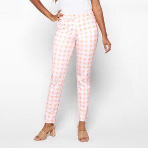 41 Hawthorn Becca Straight Leg Adjustable Hem Pant - Peach - Size 8